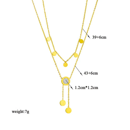 Heart Eye & Butterfly Multi-Motif Necklace | Waterproof 316L Stainless Steel Gold Link Chain