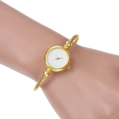 Women's Gold Bangle Watch | Small Vintage-Style Bracelet Wristwatch