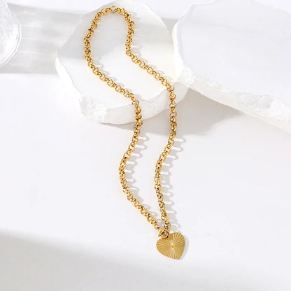 2-Layer Tiger Stripe Pendant Necklace | Waterproof 316L Stainless Steel, Round & Square Pendants