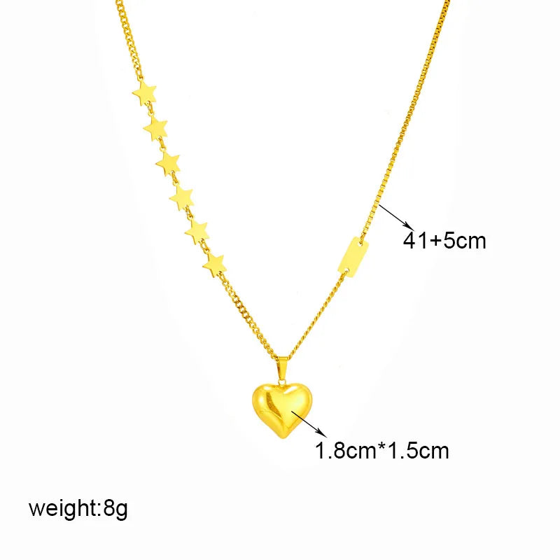 Celestial Multilayer Pendant Necklace | 316L Stainless Steel Butterfly, Moon & Mystical Eye Choker