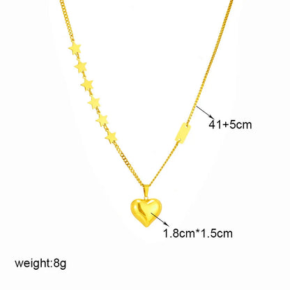 Multilayer Butterfly, Moon & Evil Eye Pendant Necklace | Waterproof 316L Stainless Steel