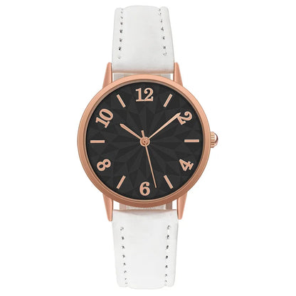 Women's Quartz Watch | Casual Ladies' Watch with Frosted Leather Strap