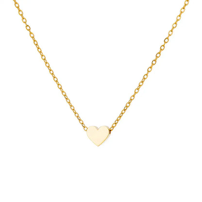 Modern Love Heart Pendant Necklace | Waterproof 316L Stainless Steel with Lip Chain