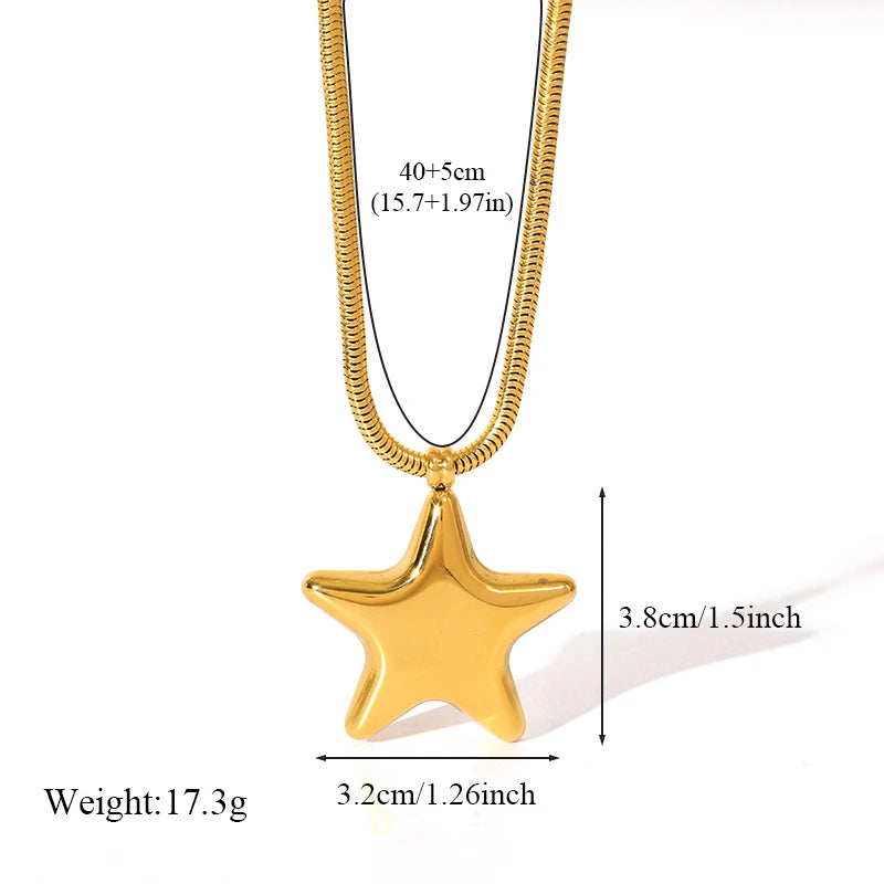 2-Layer Tiger Stripe Pendant Necklace | Waterproof 316L Stainless Steel, Round & Square Pendants