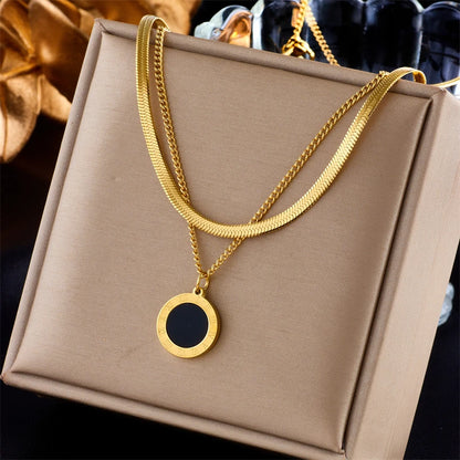 Heart Eye & Butterfly Multi-Motif Necklace | Waterproof 316L Stainless Steel Gold Link Chain