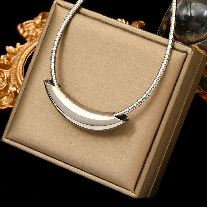 Solid Sphere Minimalist Necklace | Waterproof 316L Stainless Steel Gold Bead Link Chain