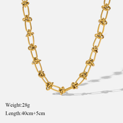 Solid Sphere Minimalist Necklace | Waterproof 316L Stainless Steel Gold Bead Link Chain