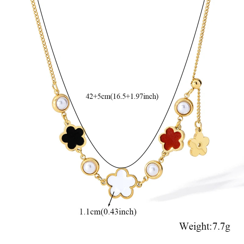 Sparkling Zircon Heart Pendant | Waterproof 316L Stainless Steel Clavicle Necklace