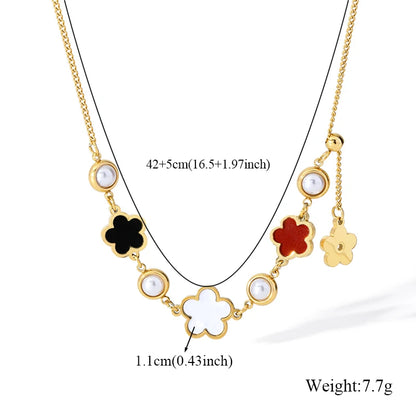 Sparkling Zircon Heart Pendant | Waterproof 316L Stainless Steel Clavicle Necklace