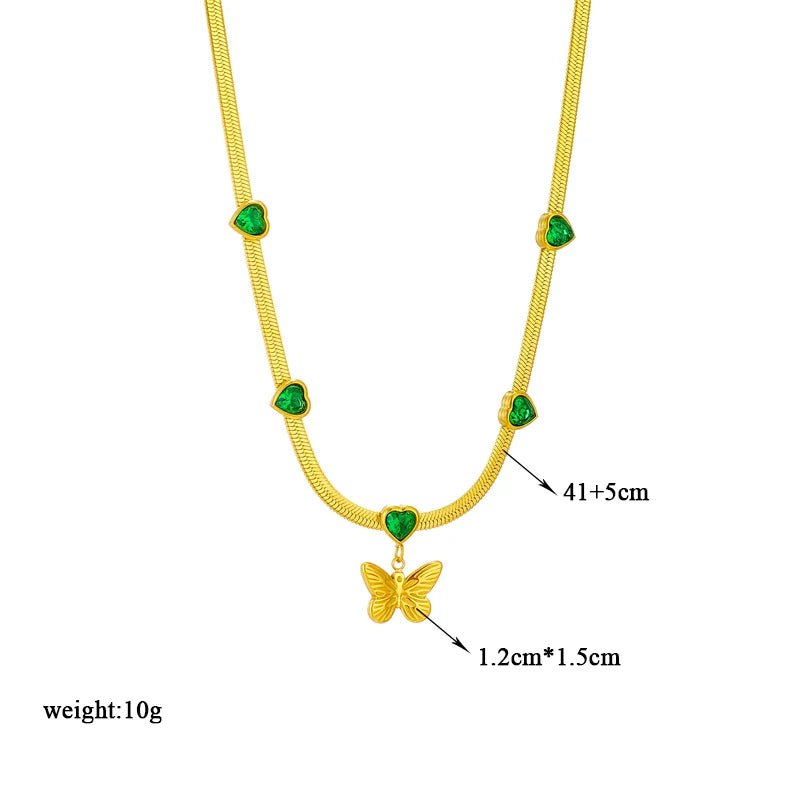 Celestial Multilayer Pendant Necklace | 316L Stainless Steel Butterfly, Moon & Mystical Eye Choker