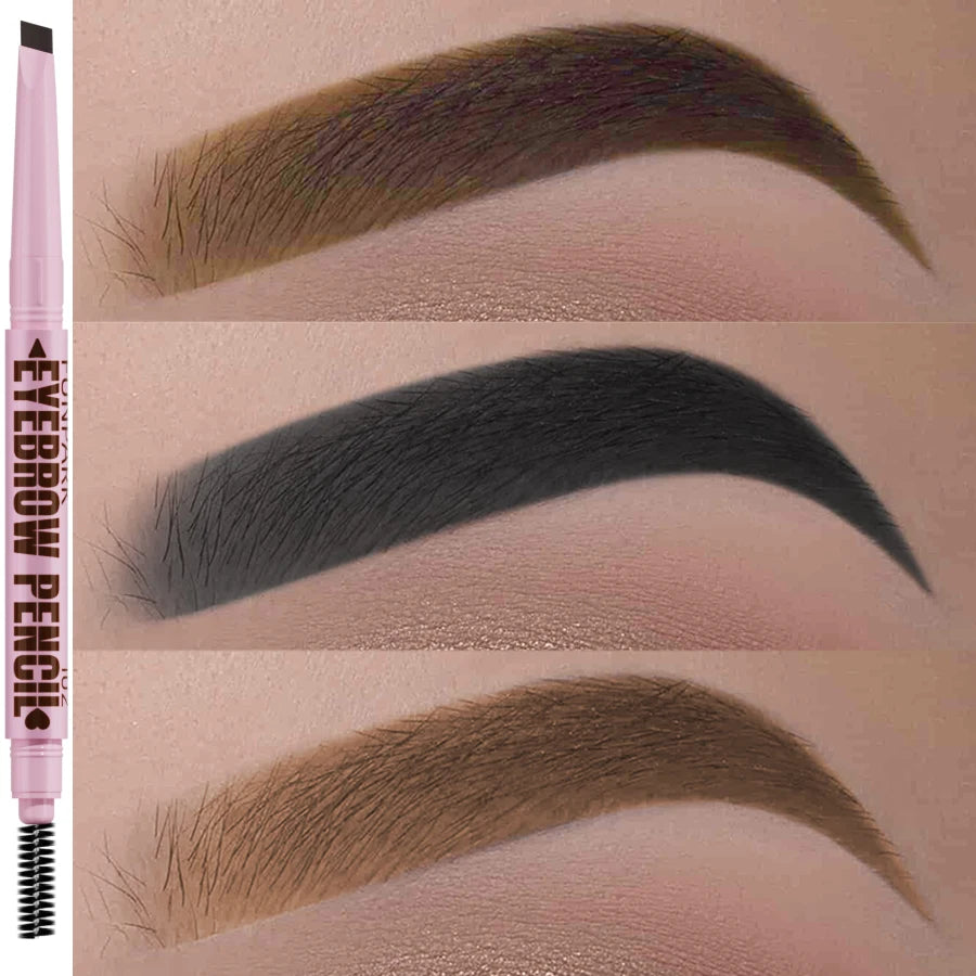 2-in-1 Precision Brow Sculptor | Waterproof "Tattoo Effect" Pencil & Professional Spiral Brush