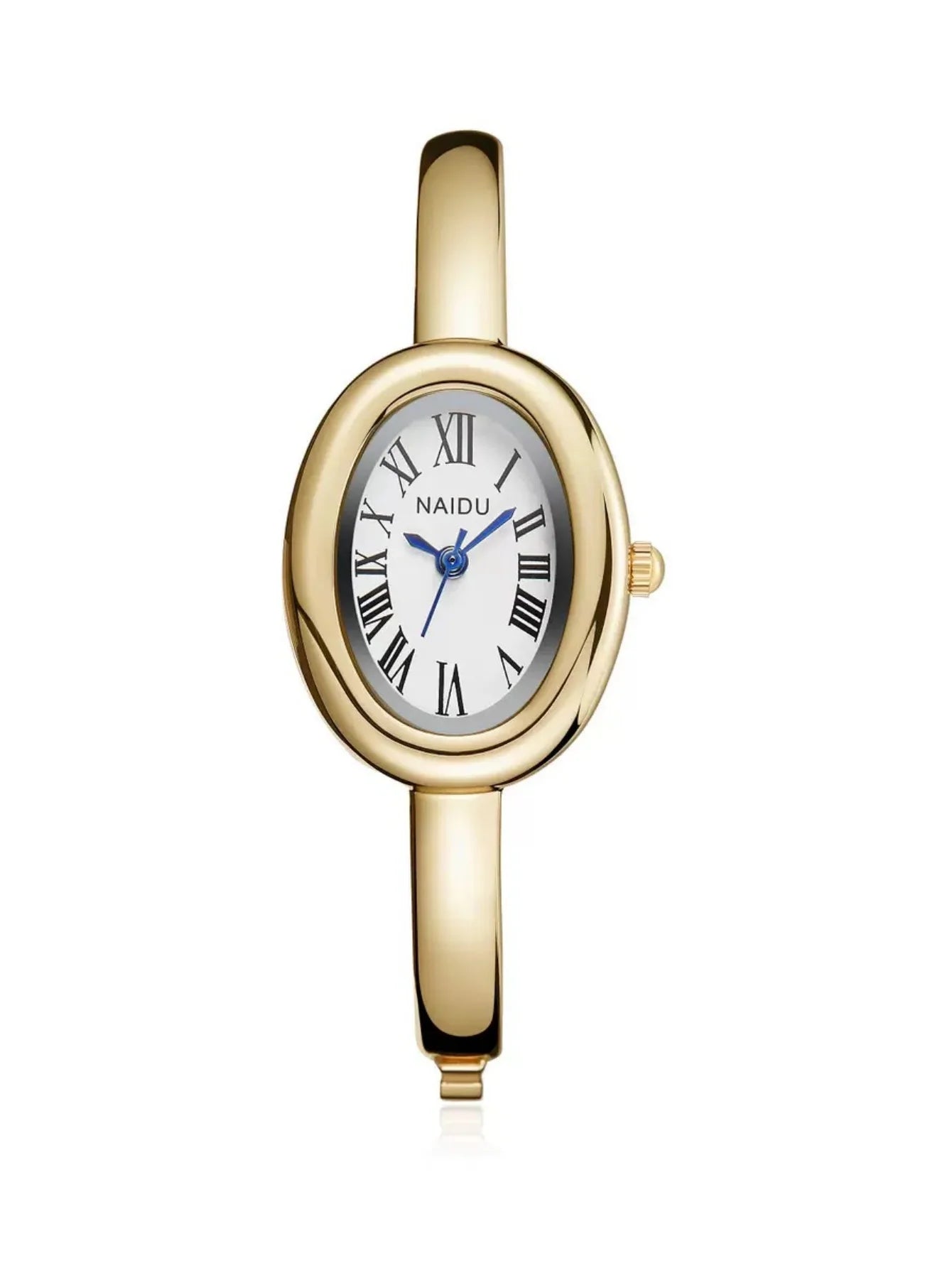 Gold-Tone Roman Numeral Bangle Watch | Minimalist Ladies' Timepiece