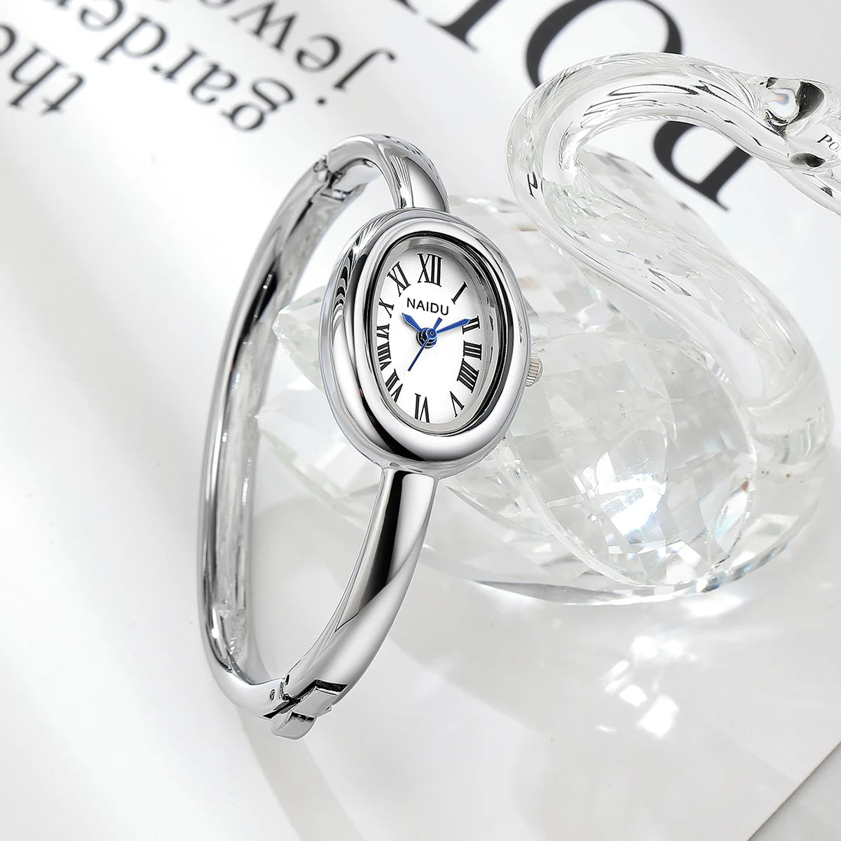 Gold-Tone Roman Numeral Bangle Watch | Minimalist Ladies' Timepiece