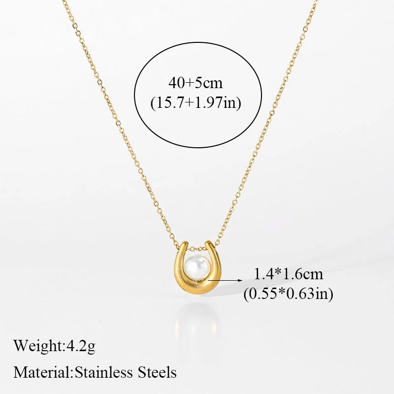 Solid Sphere Minimalist Necklace | Waterproof 316L Stainless Steel Gold Bead Link Chain