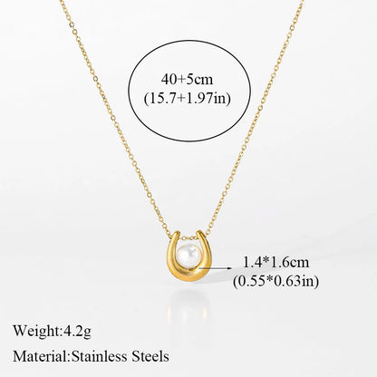 Solid Sphere Minimalist Necklace | Waterproof 316L Stainless Steel Gold Bead Link Chain