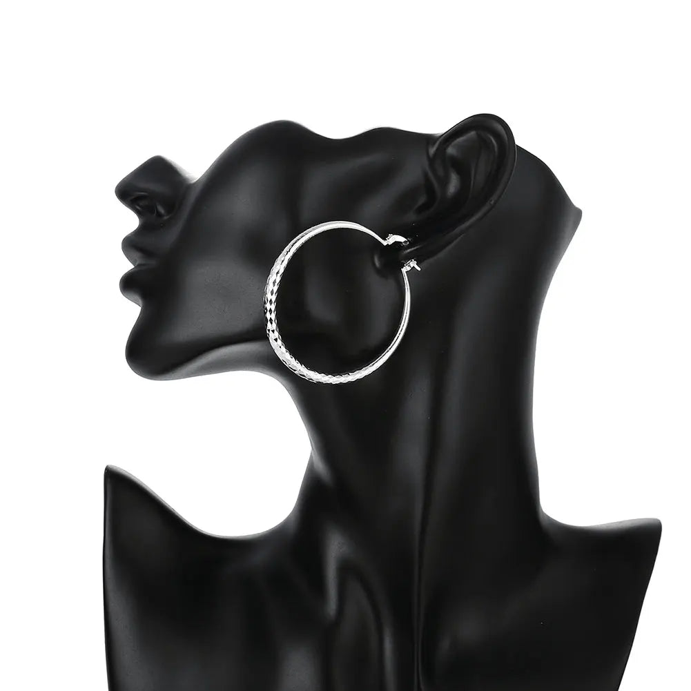 Classic 3cm Hoop Earrings | Polished Gold-Tone Alloy for Daily Wear