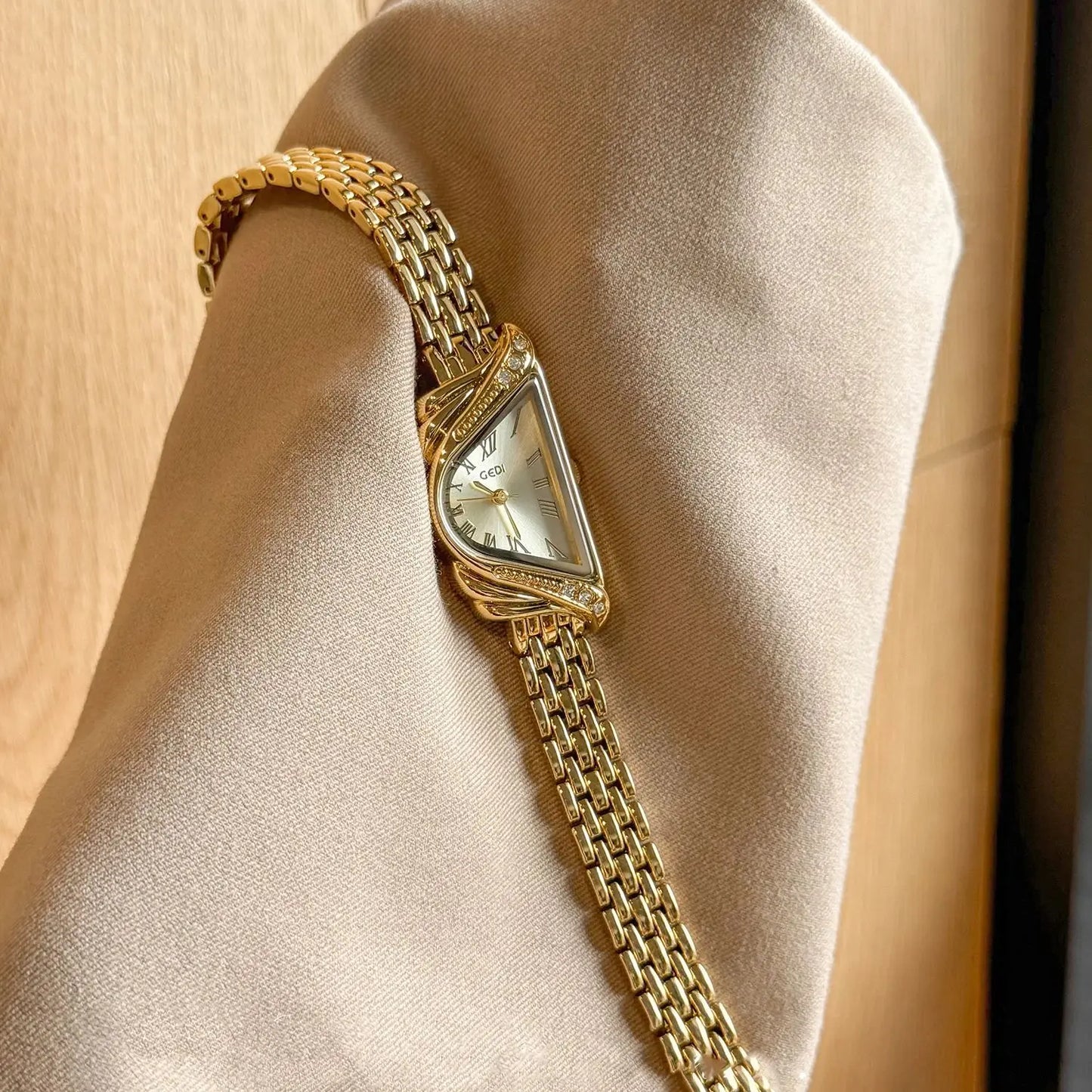 Asymmetric Micro-Dial Bracelet Watch | 20mm Roman Numeral Stainless Steel Timepiece