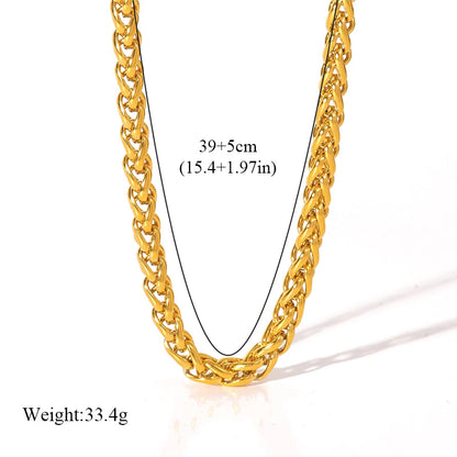 2-Layer Tiger Stripe Pendant Necklace | Waterproof 316L Stainless Steel, Round & Square Pendants